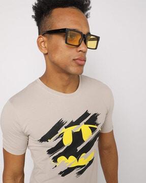 batman print crew-neck slim fit t-shirt