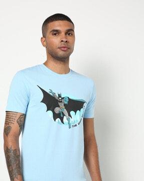 batman print crew-neck slim fit t-shirt