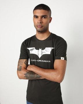 batman print crew-neck slim fit t-shirt