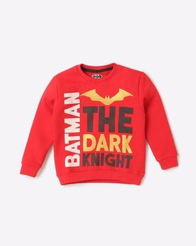 batman print crew-neck sweatshirt