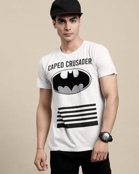 batman print crew-neck t-shirt