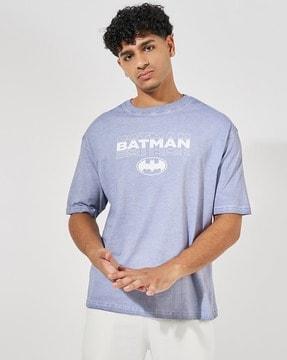 batman print oversized crew-neck t-shirt