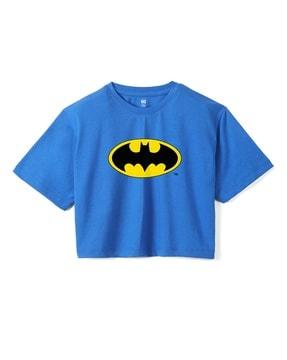 batman print round-neck t-shirt