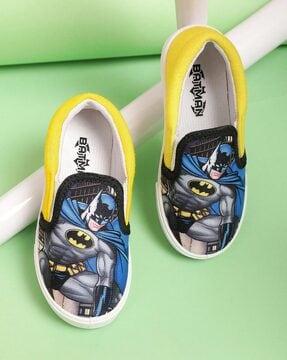 batman print slip-on casual shoes