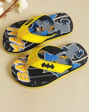 batman print thong flip-flops