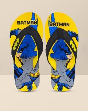 batman print thong-strap flip-flops