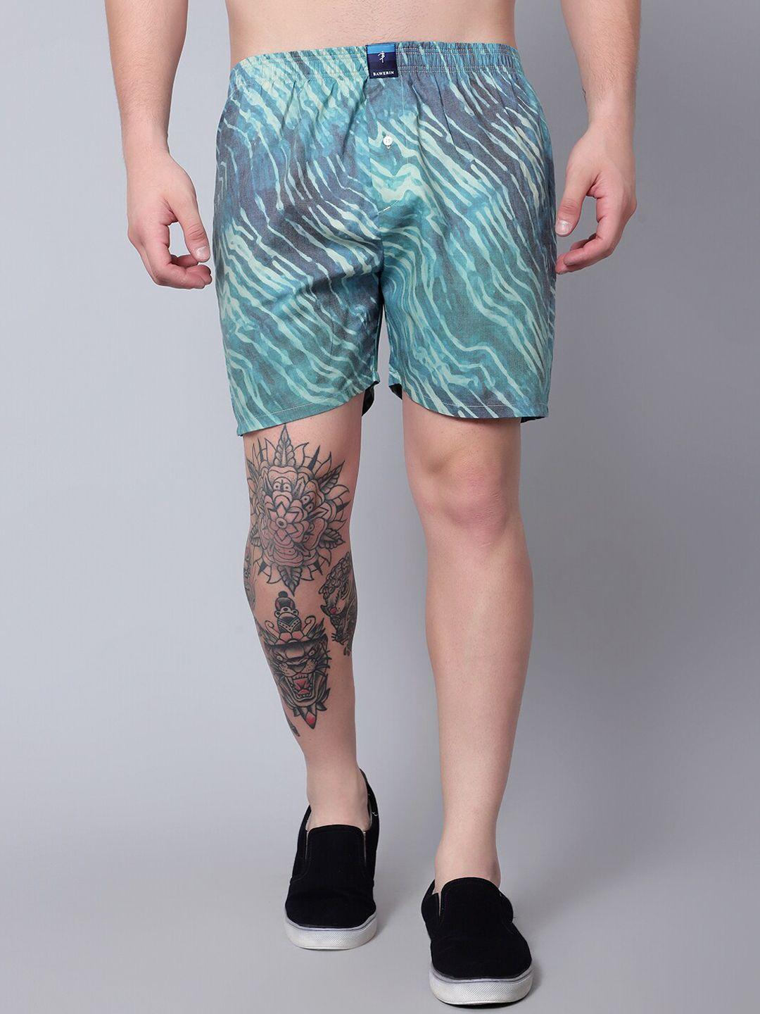 bawerin abstract printed anti-roll pure cotton boxers 10