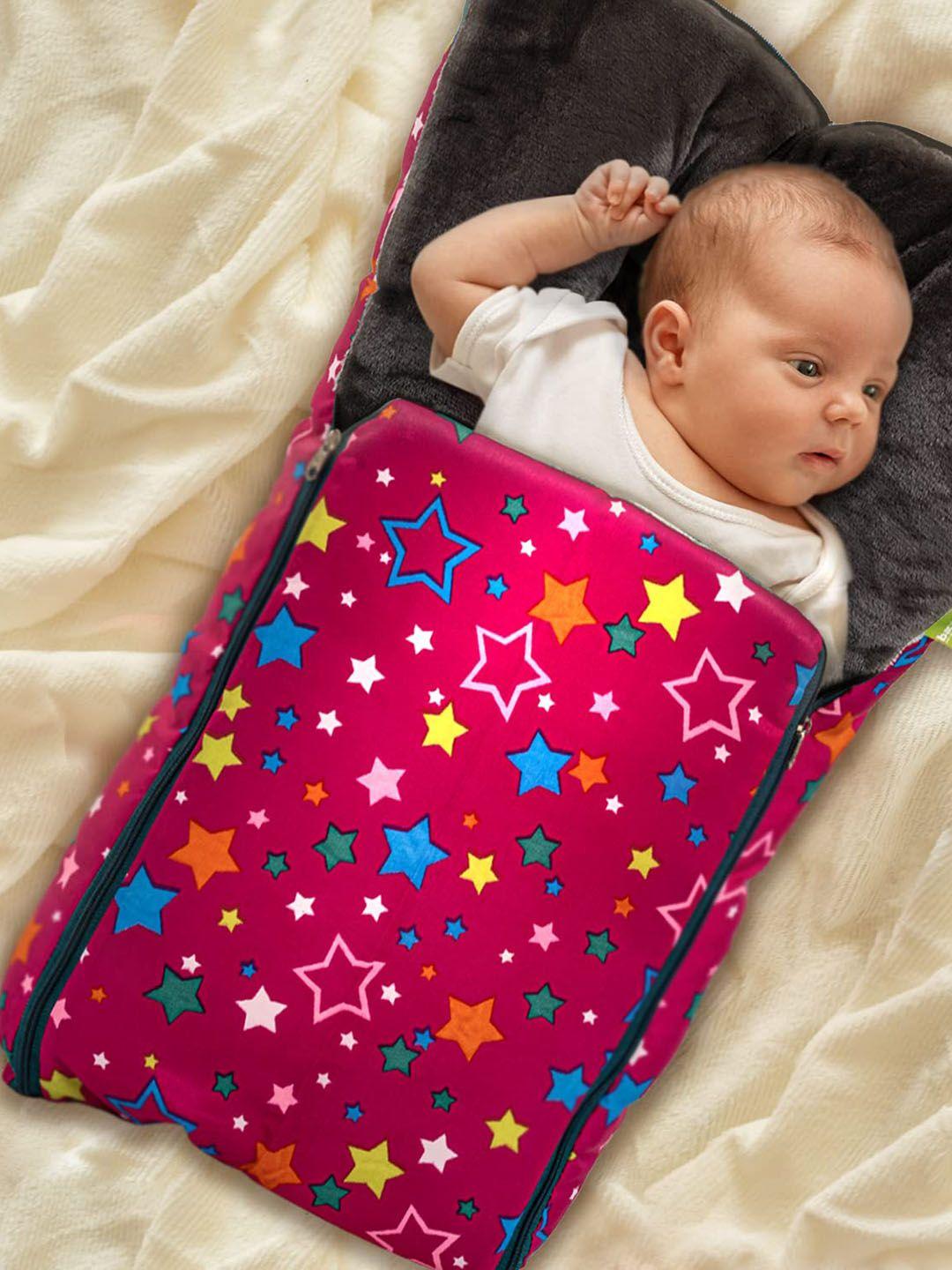baybee infants printed pure cotton 3 in 1 baby sleeping cum carry  bed