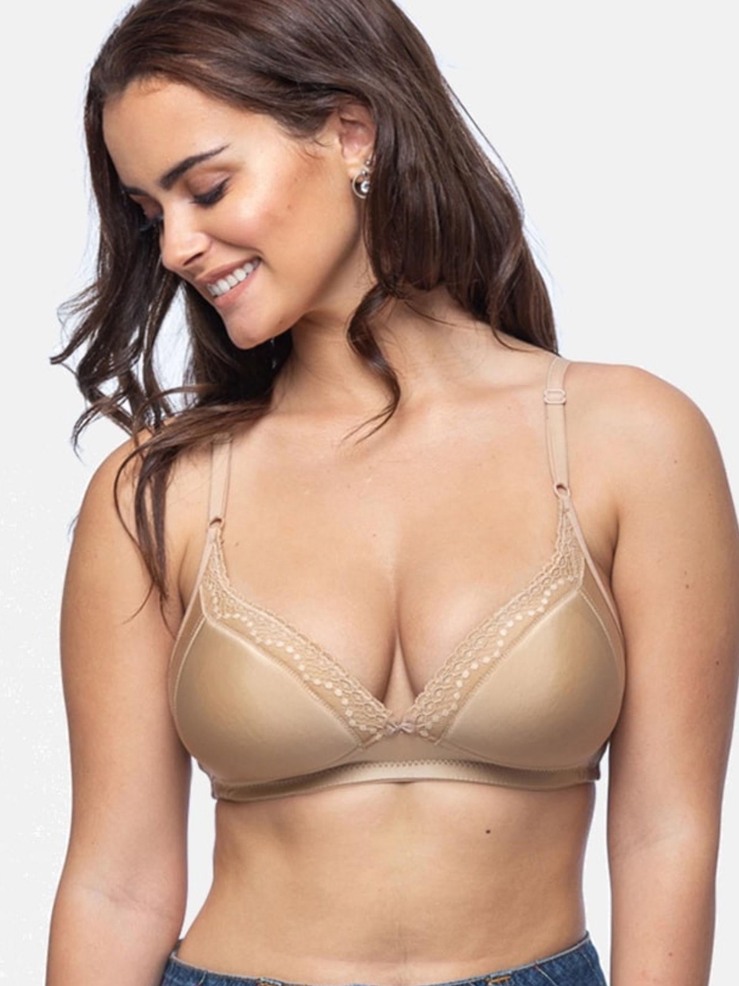 bbb-01g beautiful basics golden with lace bra - t-shirt