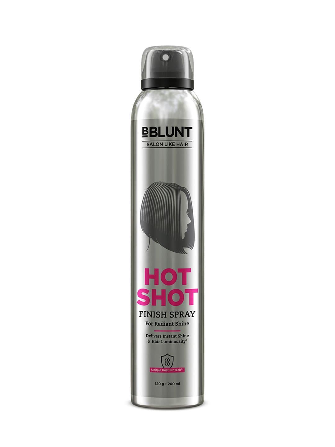 bblunt hot shot finish hair spray for radiant shine - 200 ml