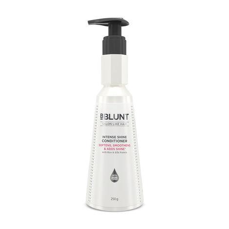 bblunt intense shine conditioner with rice & silk protein for softer, smoother & shinier hair-250gm