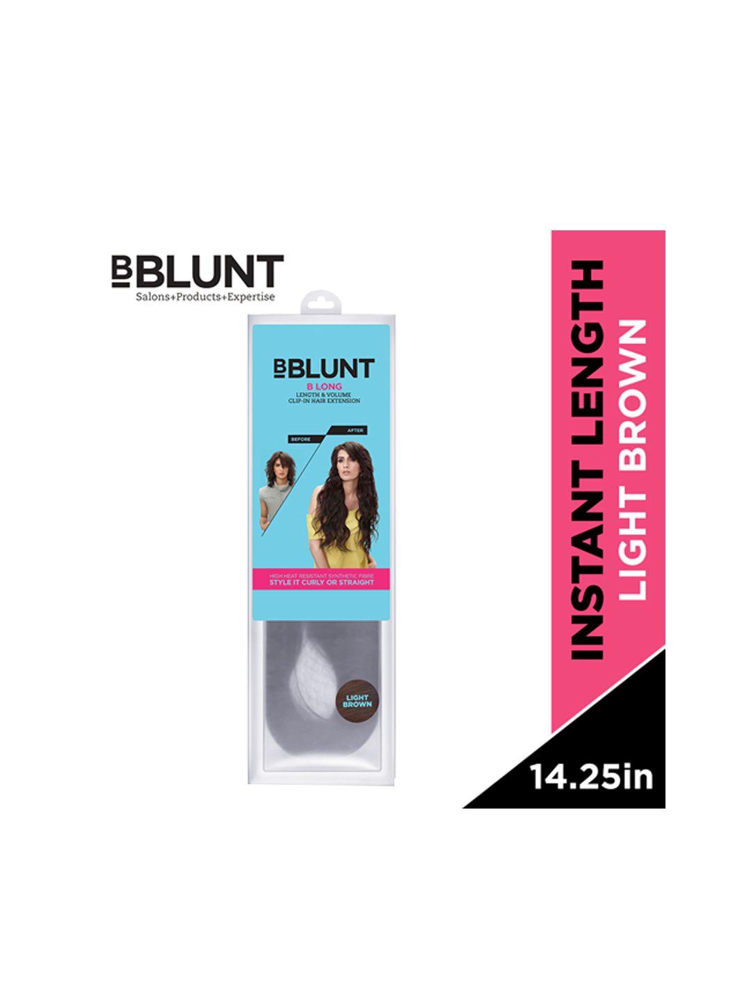 bblunt women light brown b long length & volume clip-in hair extension