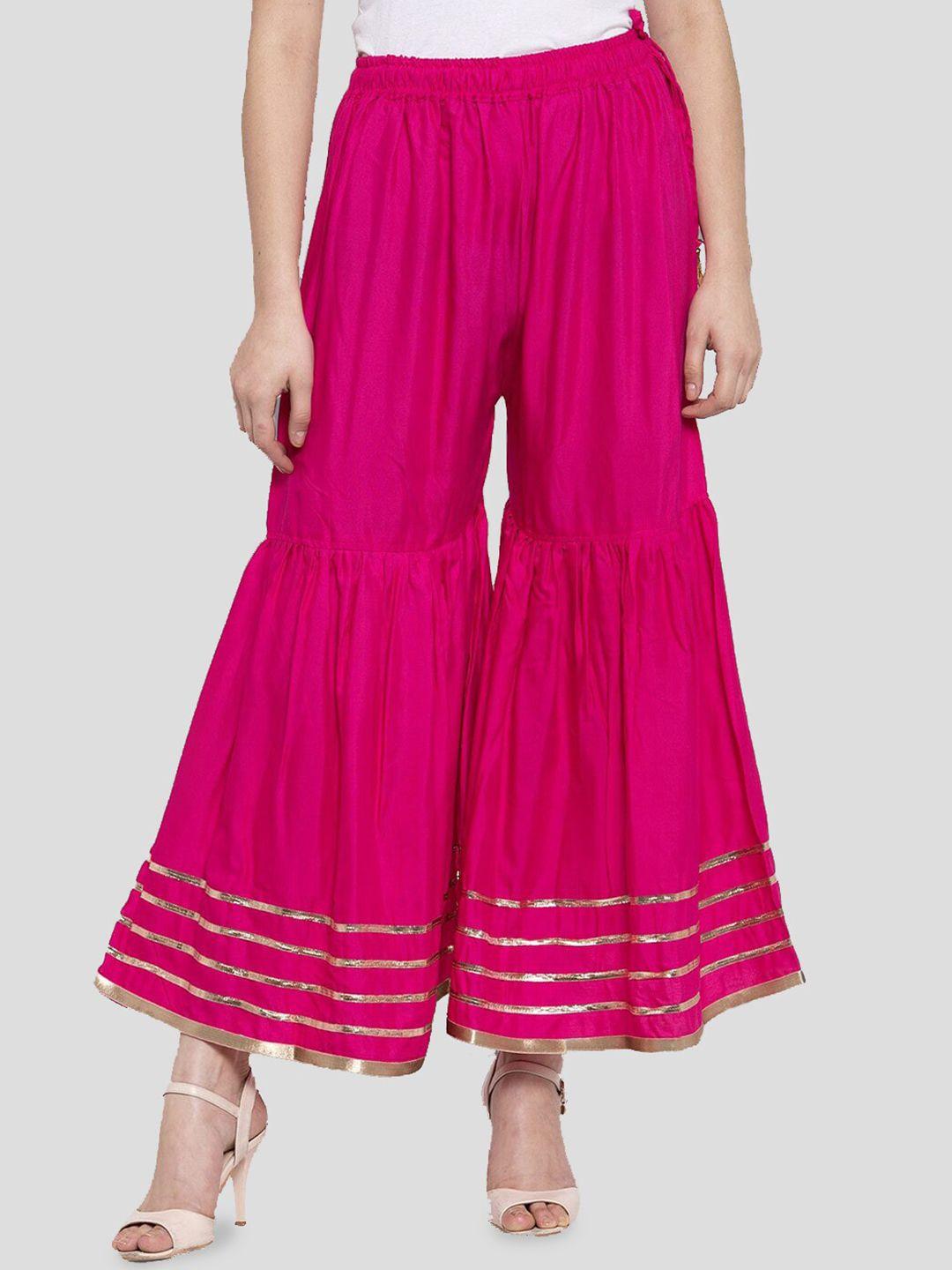 bcz style elasticated flared ethnic palazzos