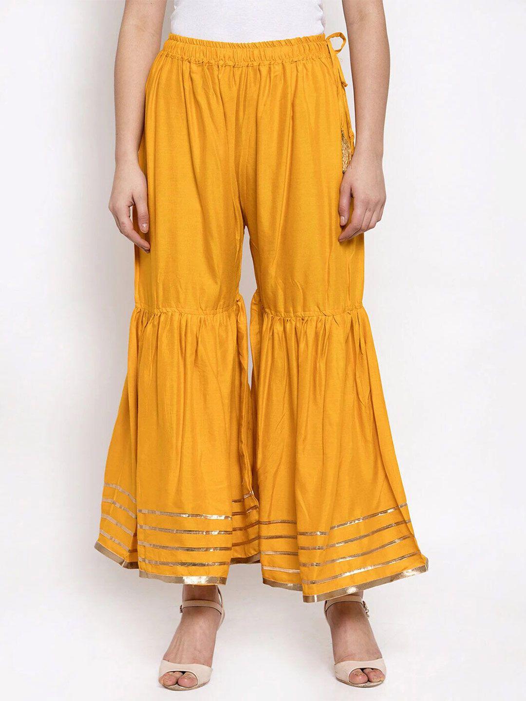 bcz style women flared woven palazzos