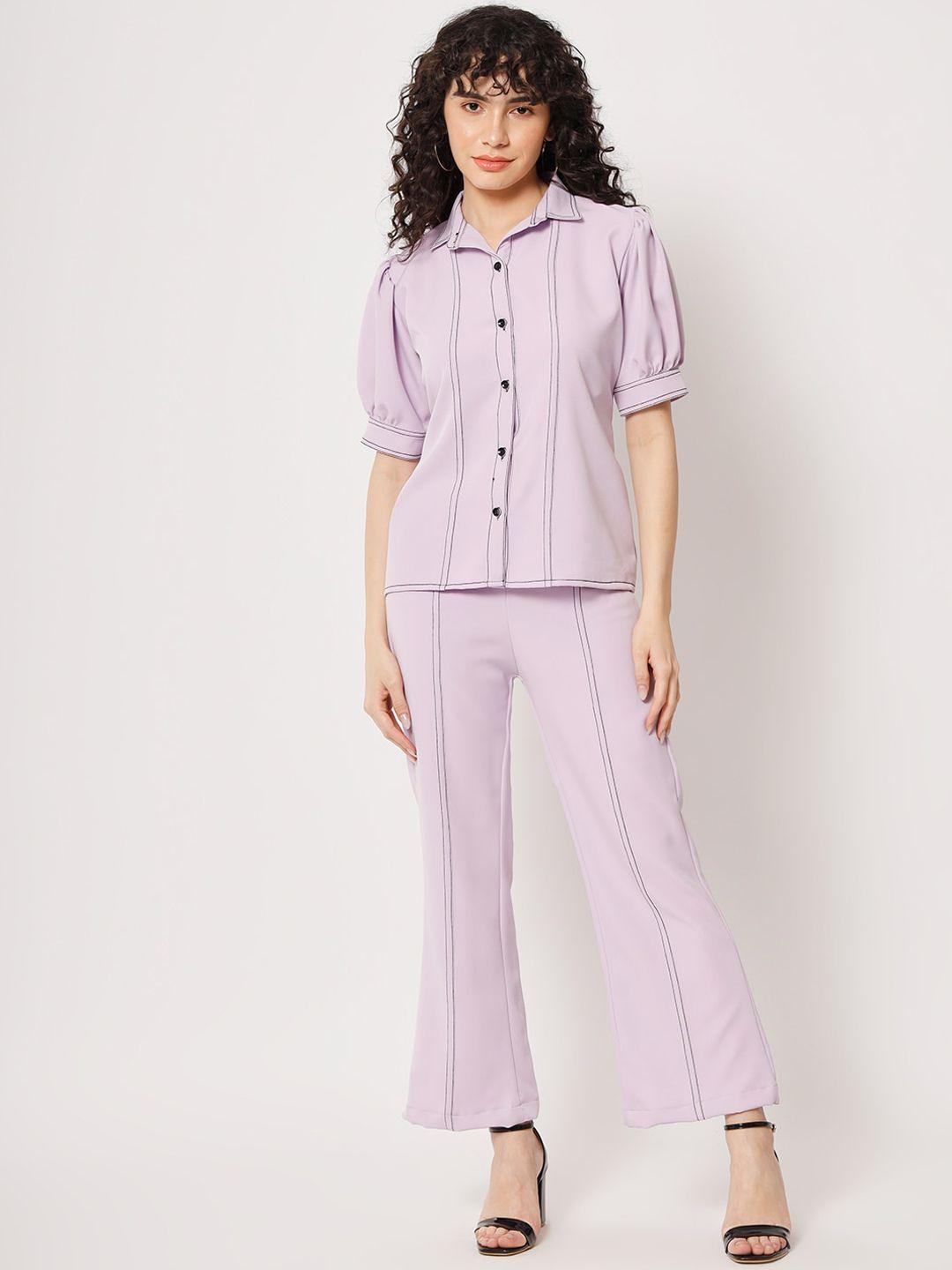 bcz style women self-striped co-ord set