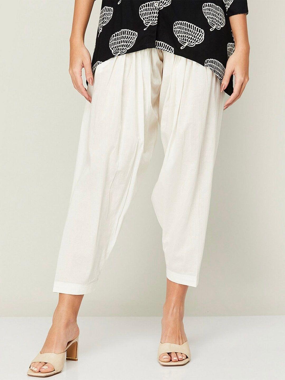bcz style women white relaxed trousers