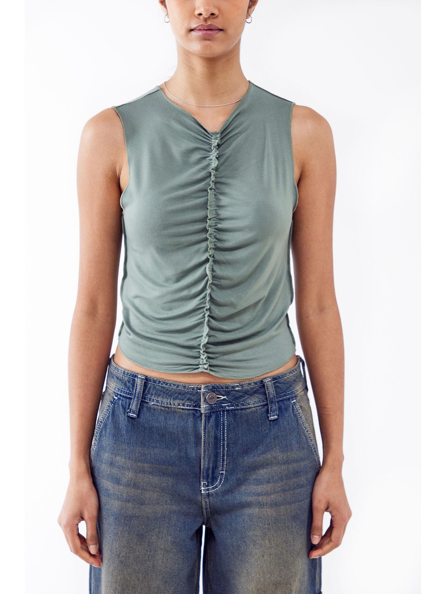 bdg ruched front tank top