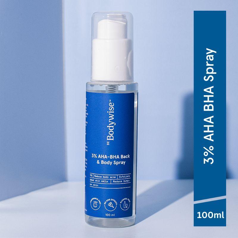 be bodywise 3% aha bha back & body spray- fights acne & soothes skin