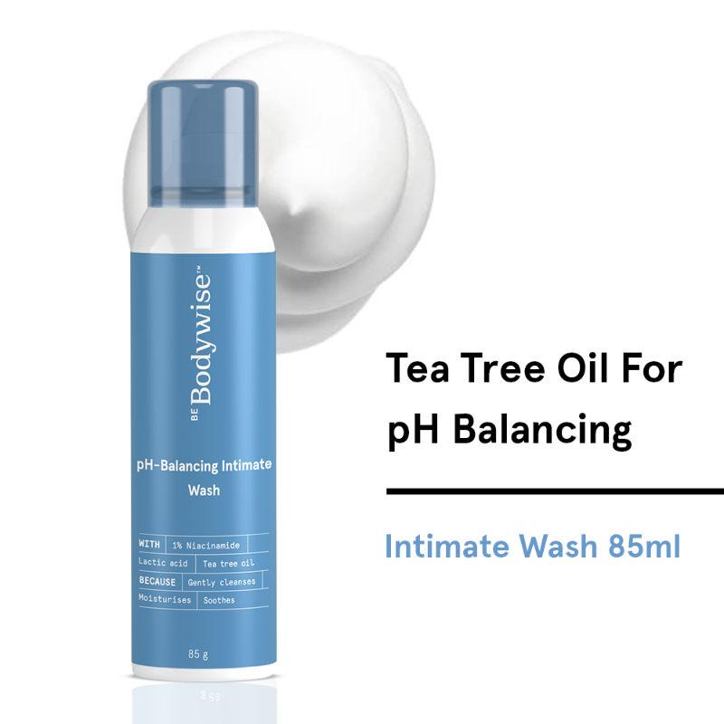be bodywise intimate wash with tea tree oil & niacinamide, balances ph