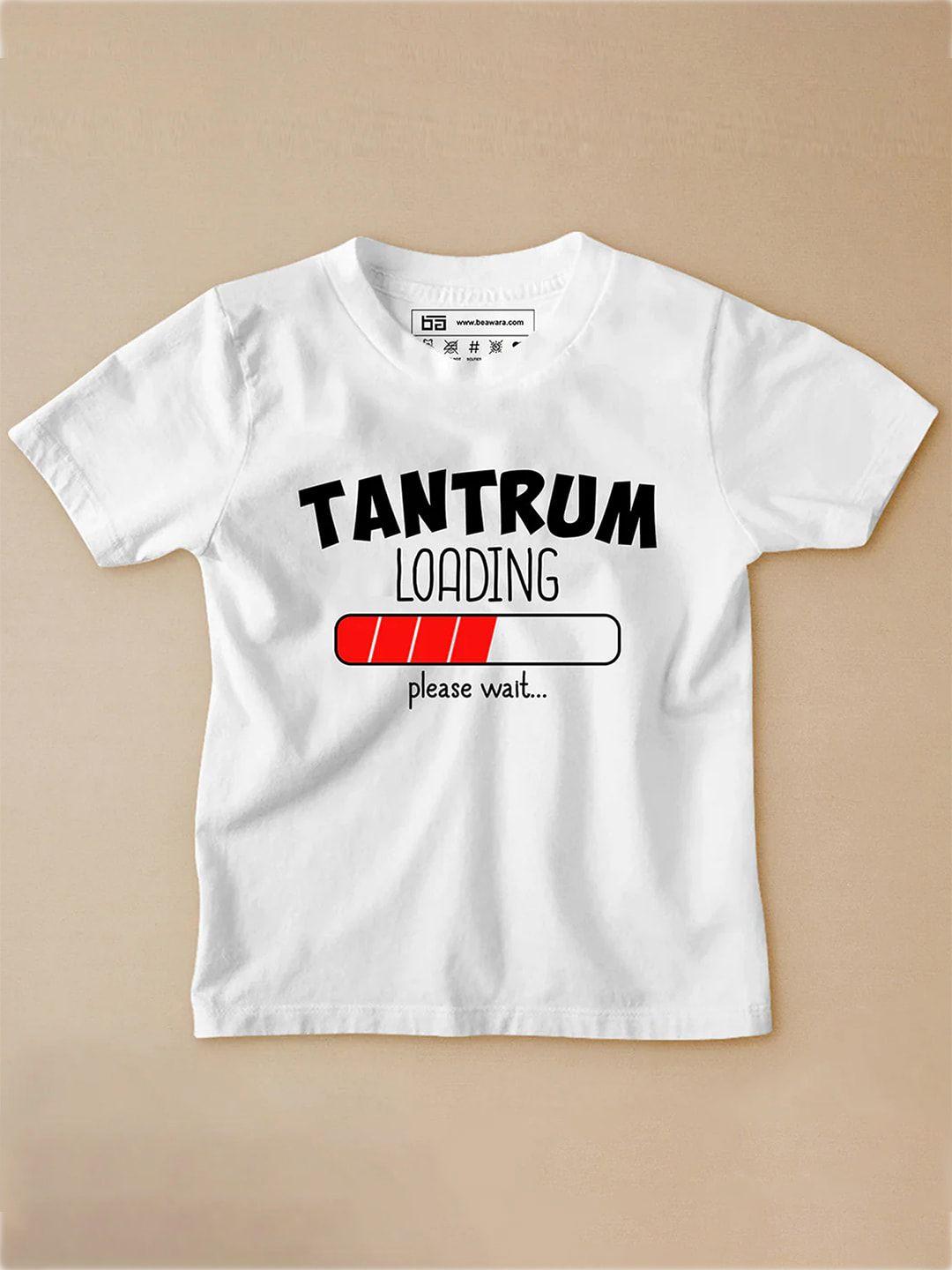 be awara kids typography printed cotton t-shirt