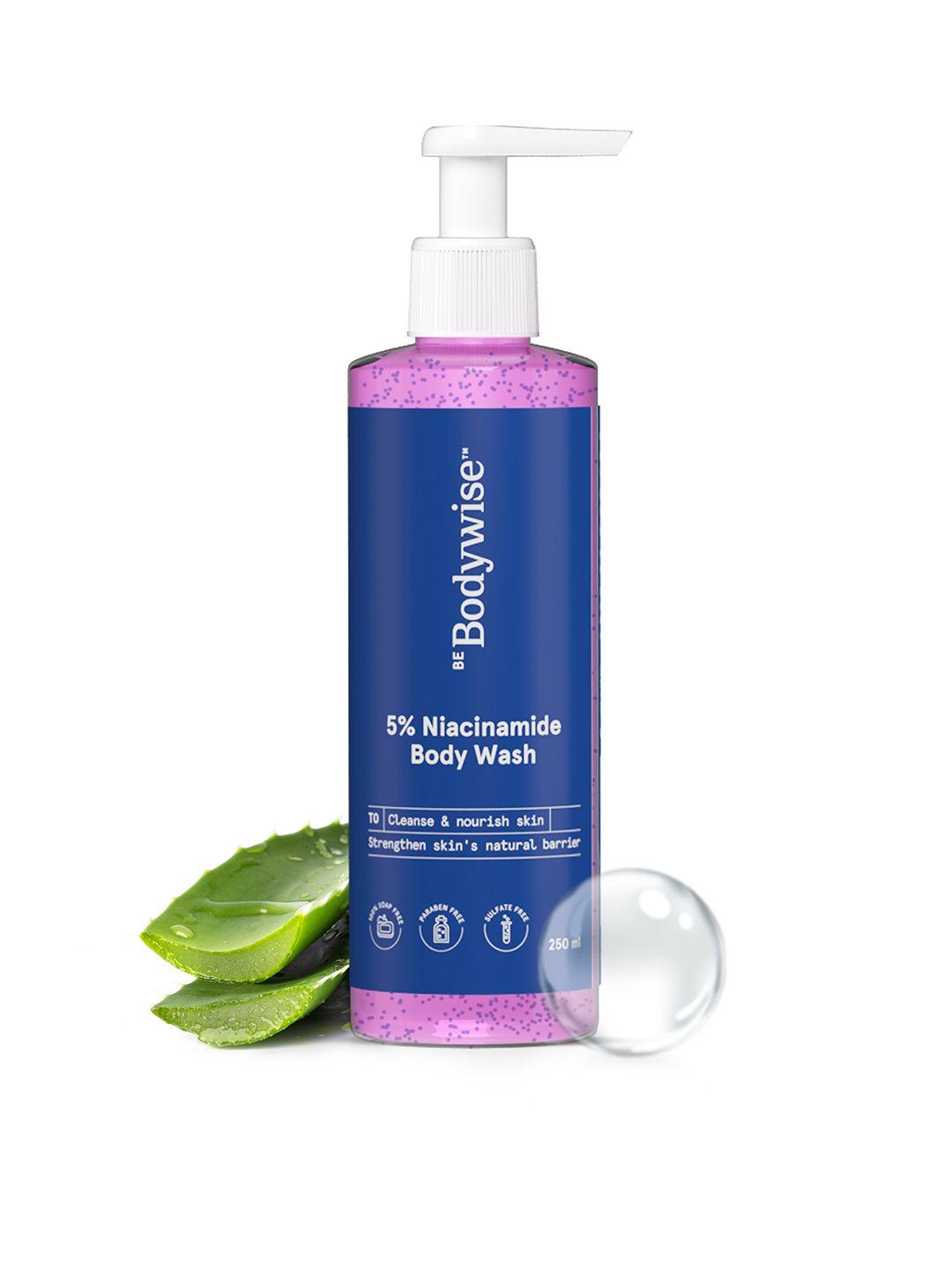 be bodywise 5% niacinamide body wash with aloe vera for hydration & uneven skin - 250ml