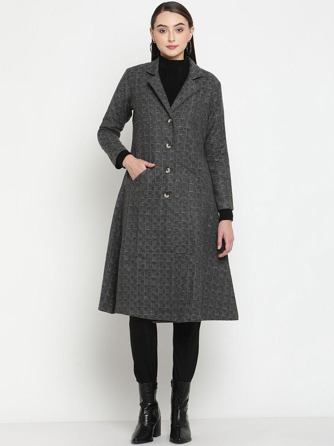 be indi women checked acrylic a-line over coats
