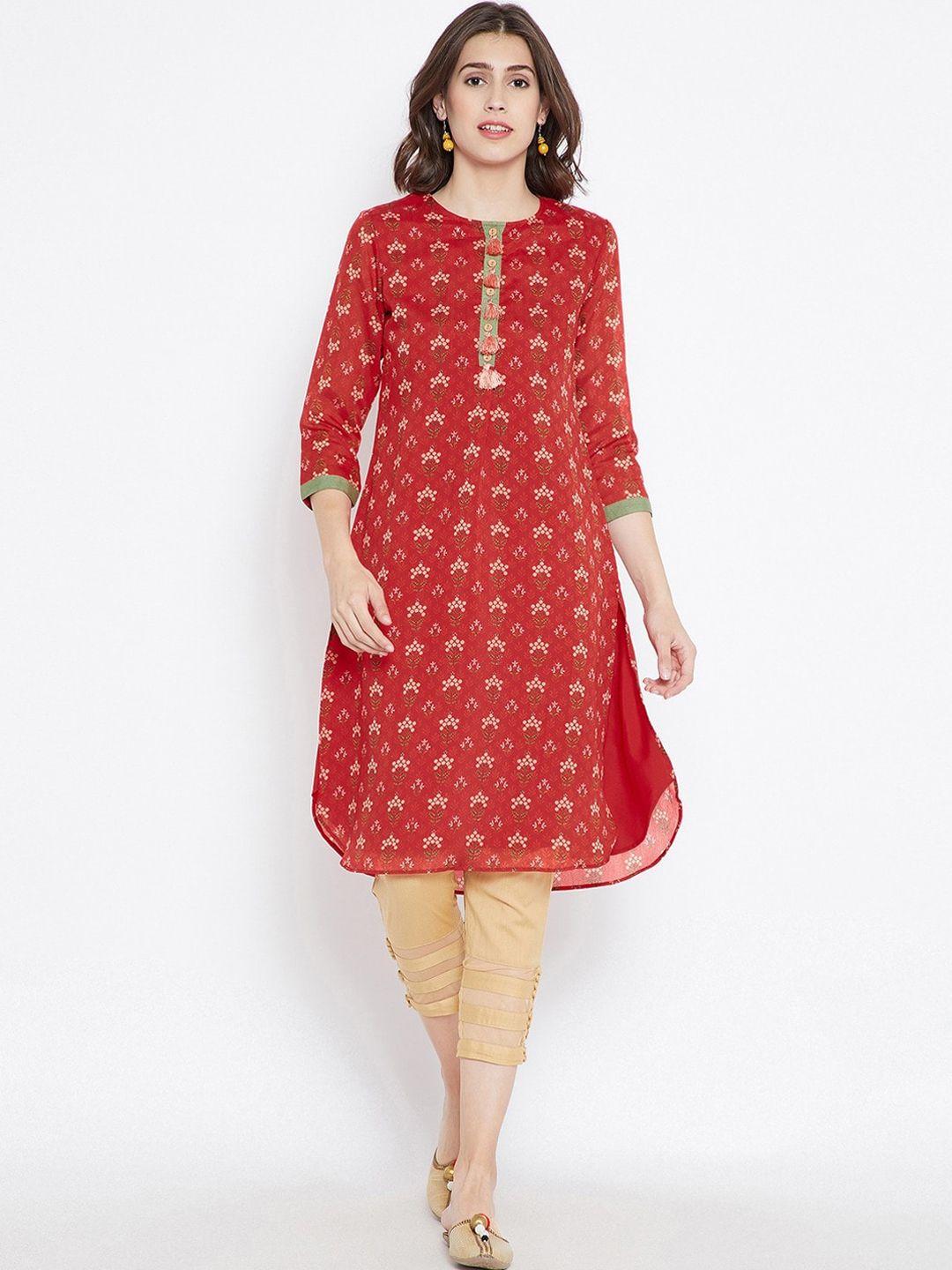 be indi women ethnic motifs printed indie prints cotton kurta