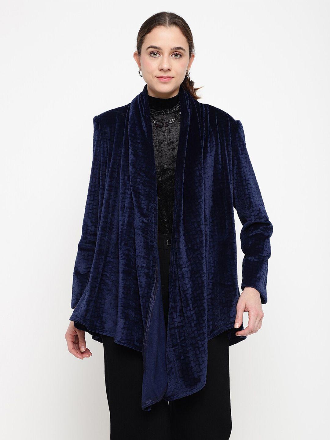 be indi women navy blue shrug