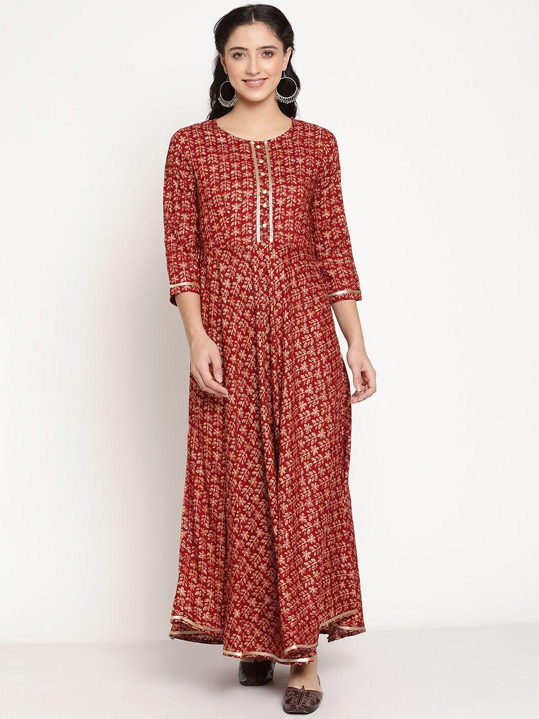 be indi women printed maxi dress