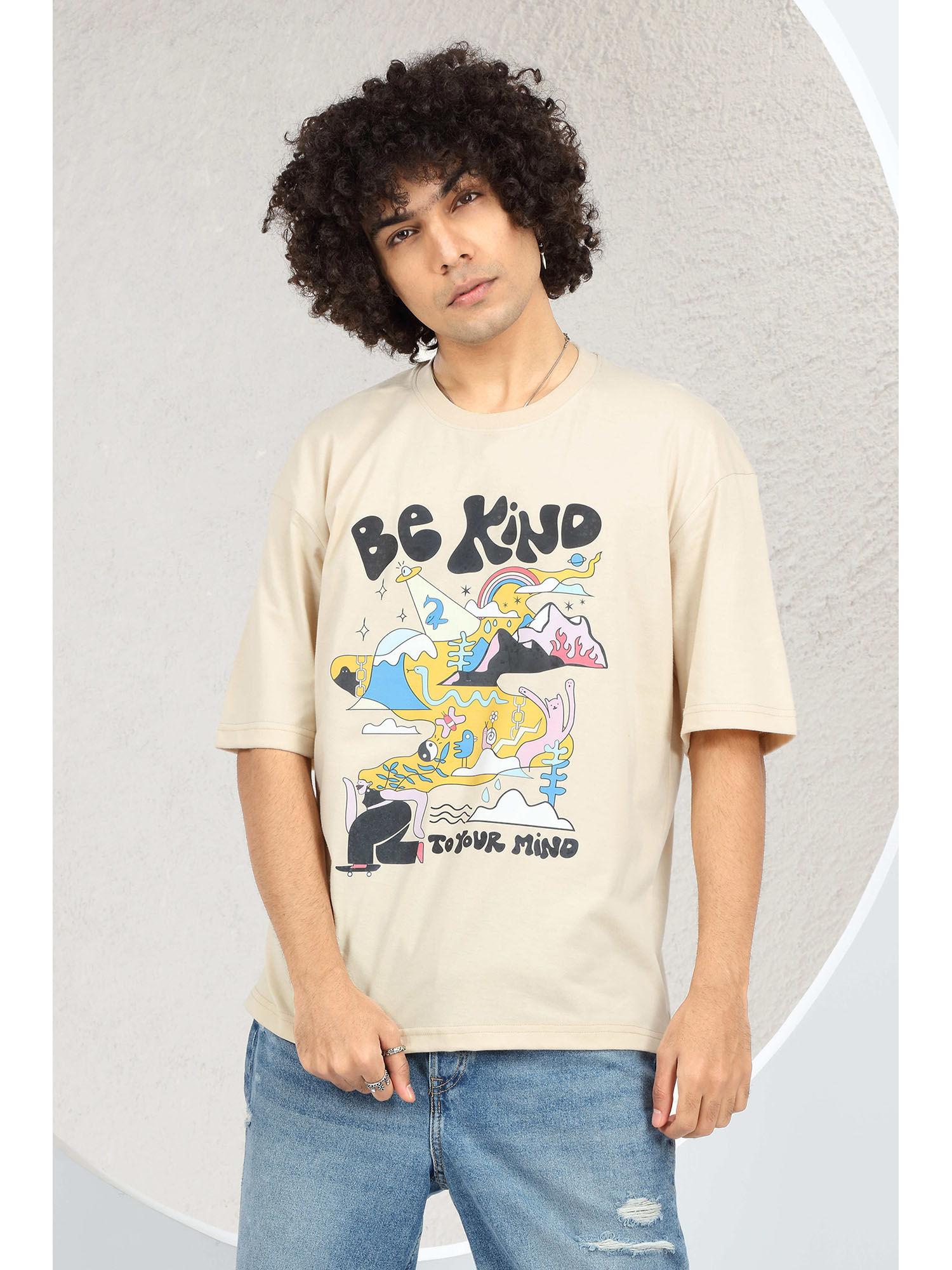 be kind ecru oversized t-shirt