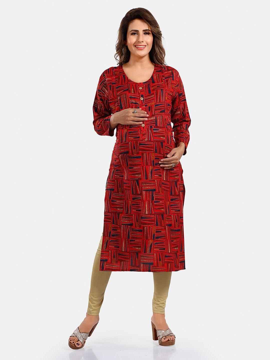 be you abstract printed round neck kurta