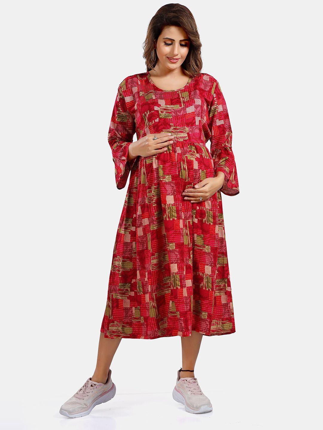 be you checked printed round neck kurta