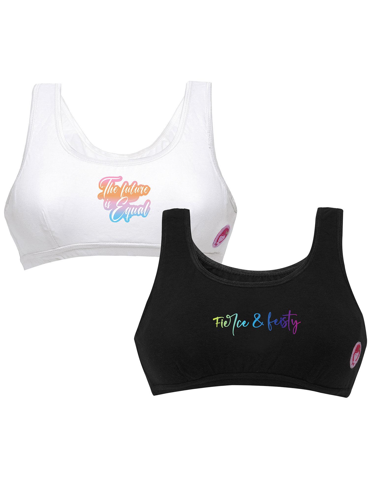 be you collection joyful beginners double front layered sports bras (set of 2)