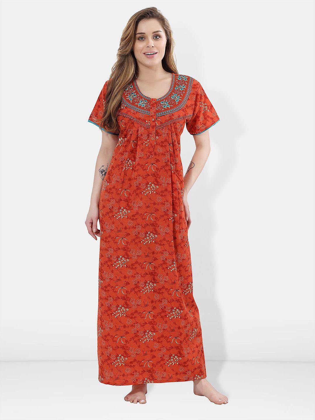 be you floral embroidered maxi nightdress