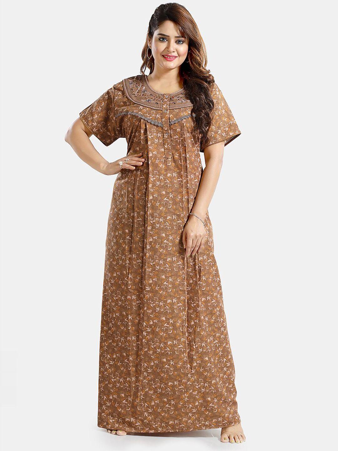 be you floral printed maternity maxi nightdress