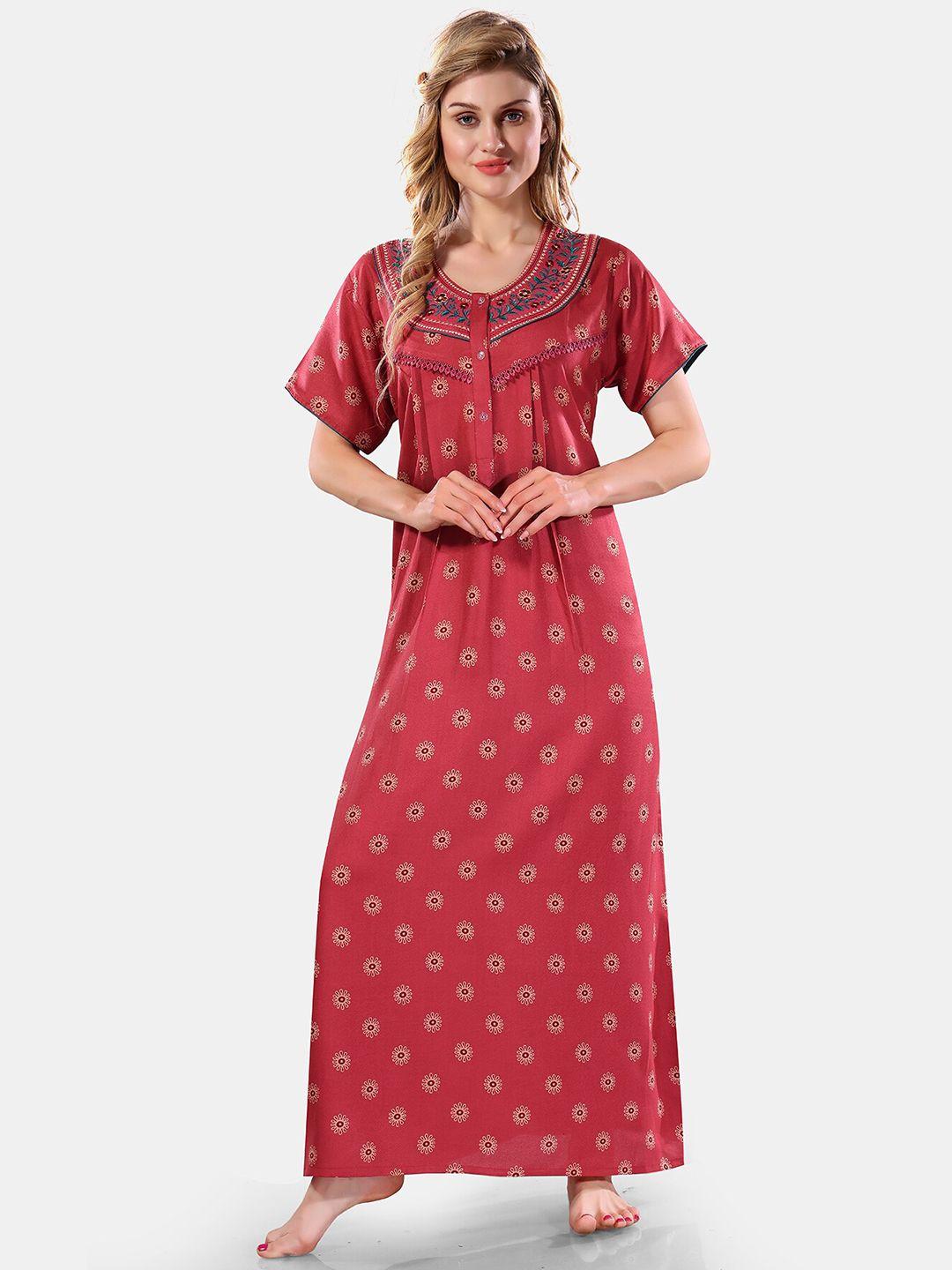 be you floral printed maxi nightdress