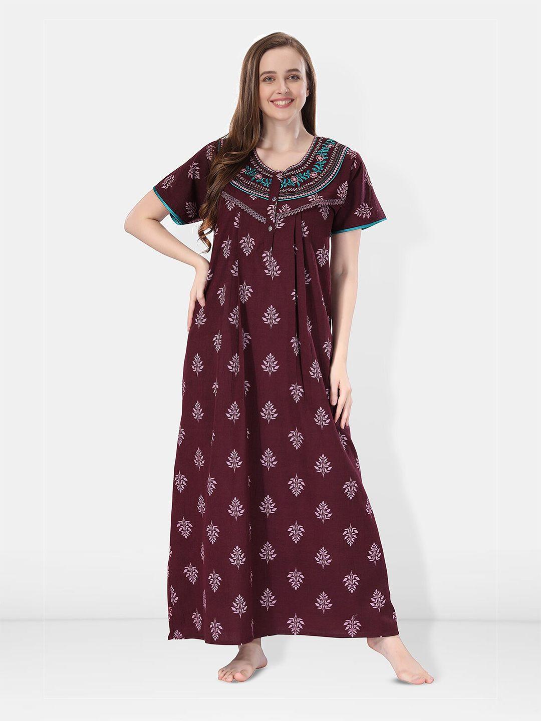 be you floral printed maxi nightdress