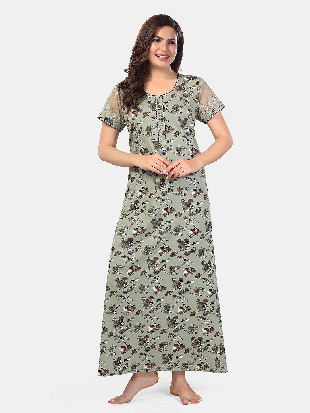 be you floral printed maxi nightdress