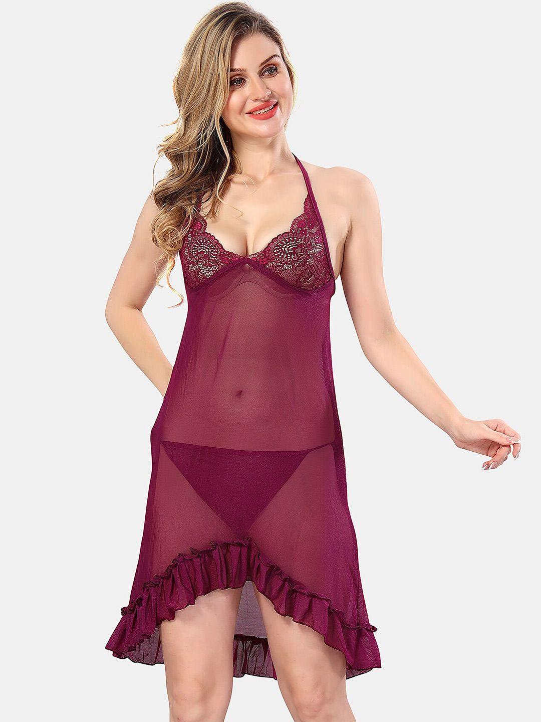be you halter neck net baby doll