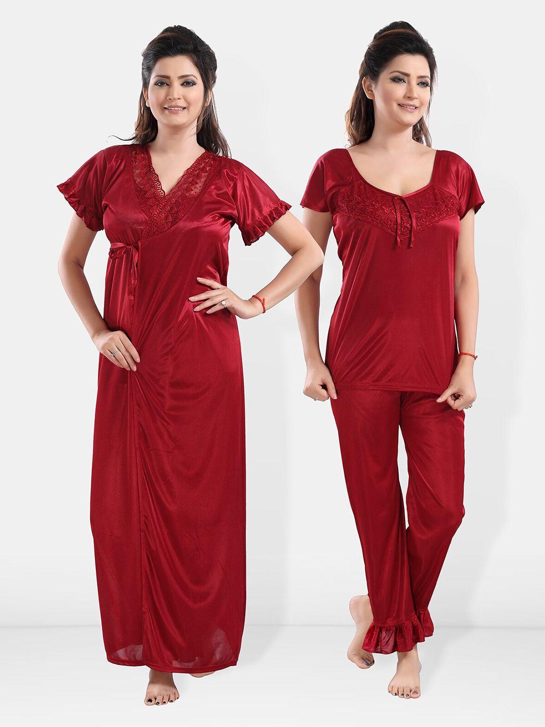 be you pack of 3 satin maxi nightdress