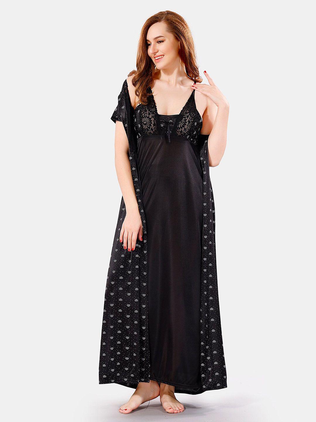 be you satin maxi nightdress with robe