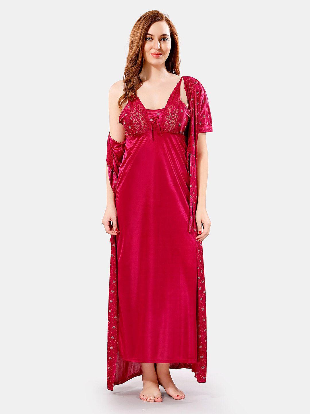 be you satin maxi nightdress with robe