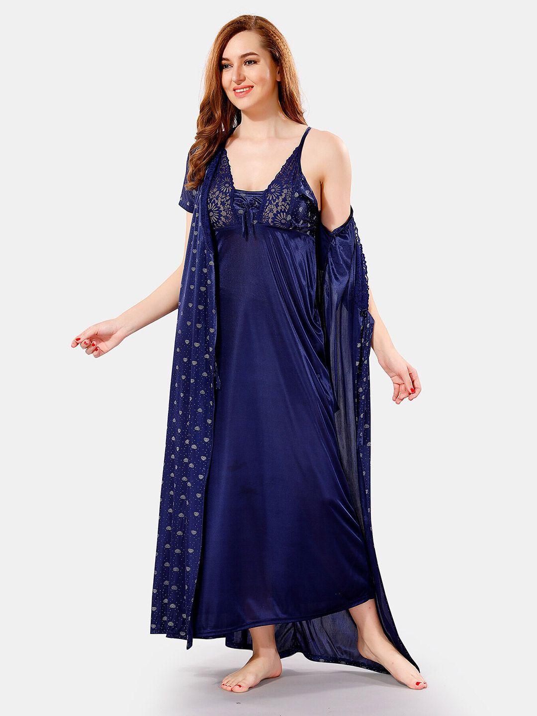 be you satin maxi nightdress with robe