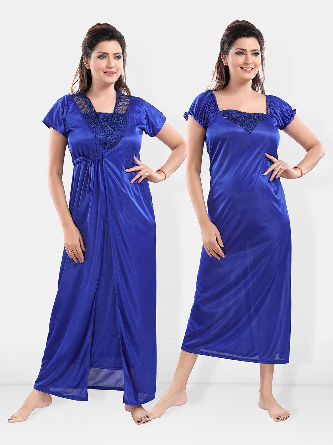 be you satin maxi nightdress with robe