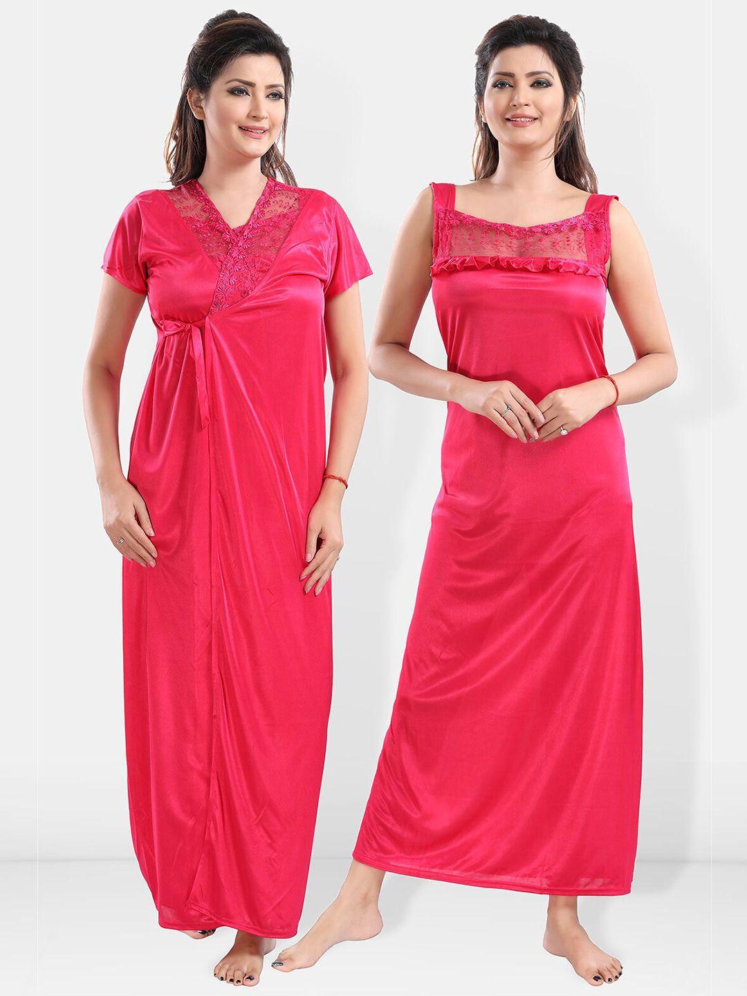 be you satin maxi nightdress with robe