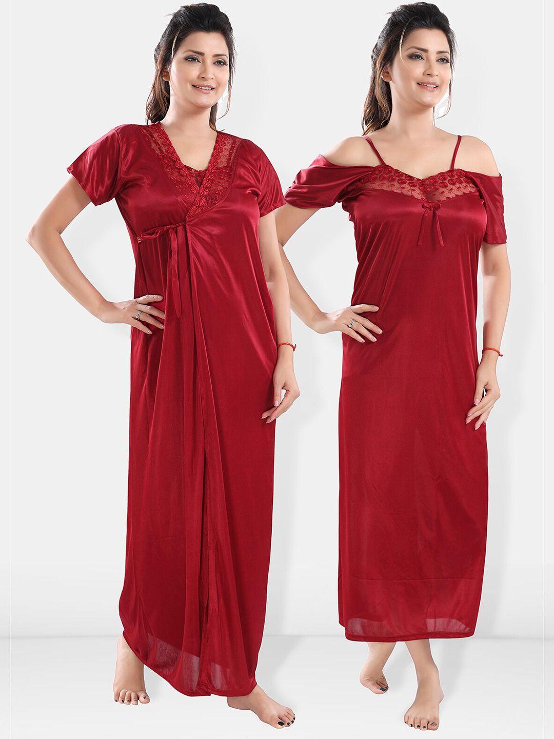 be you satin maxi nightdress with robe