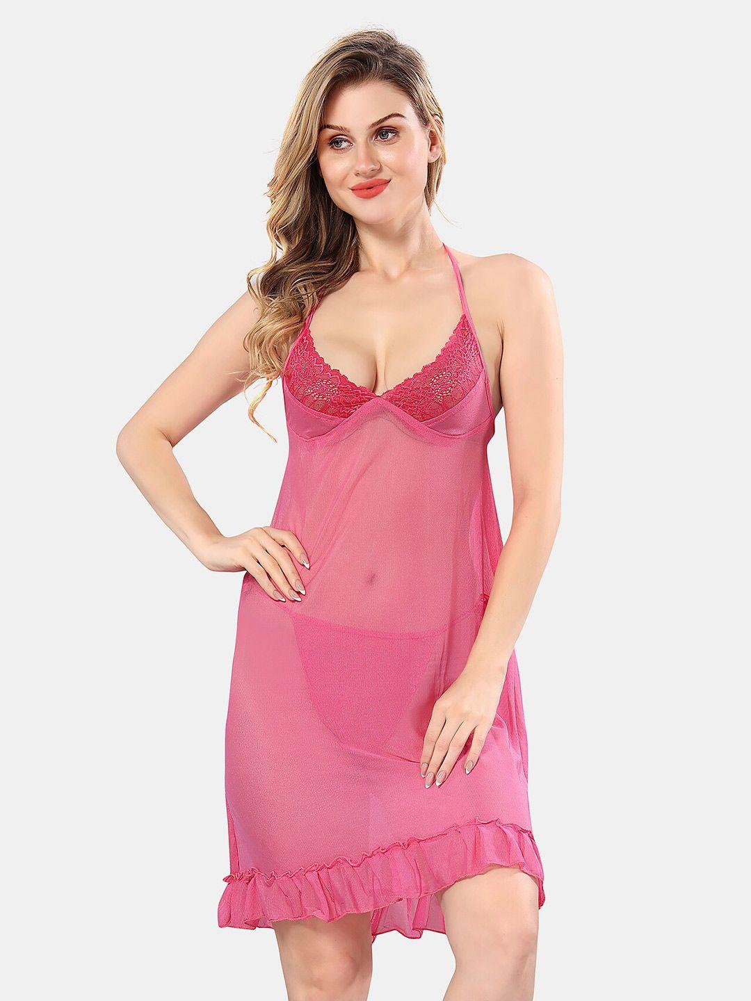be you shoulder straps net baby doll
