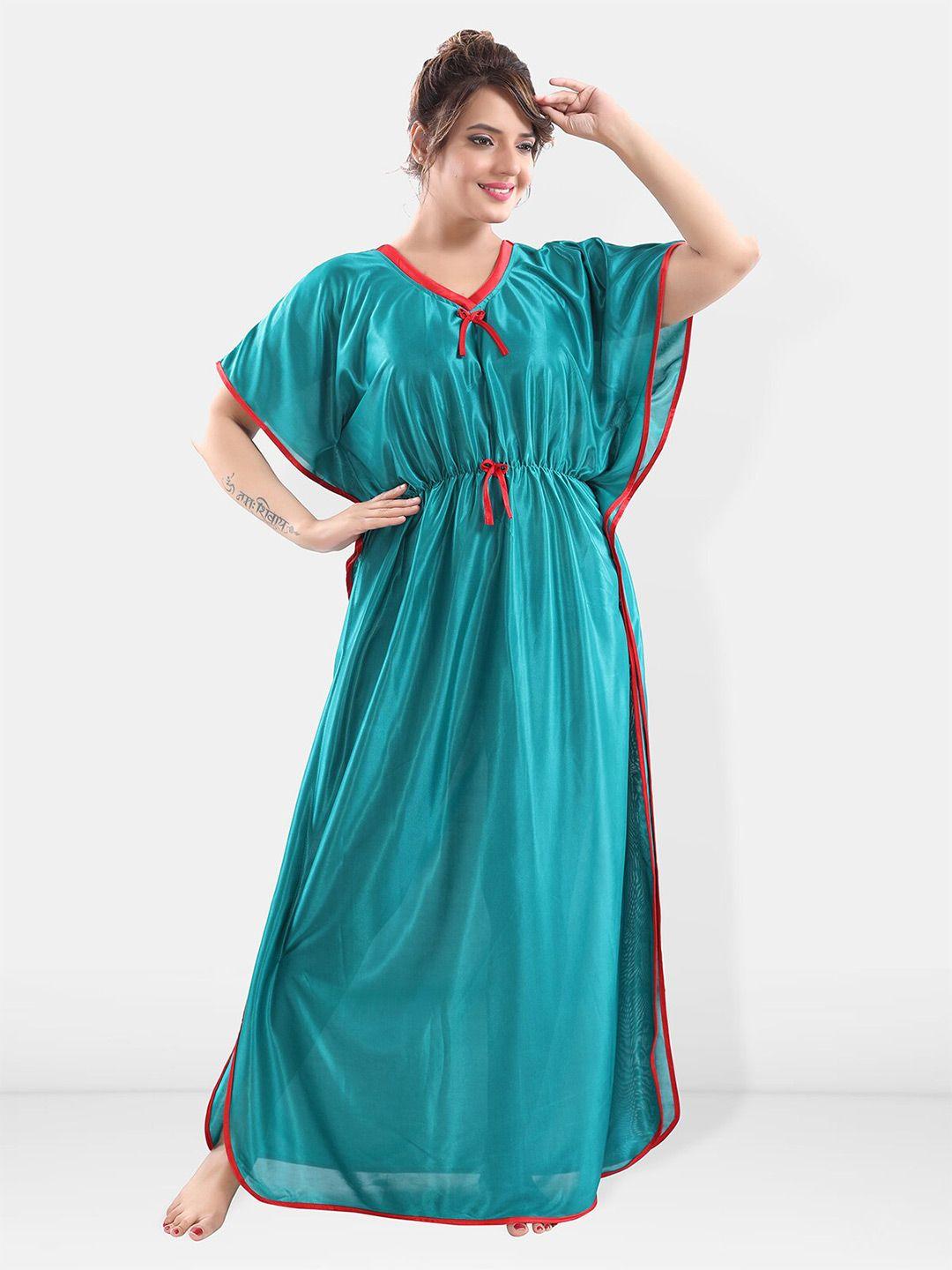 be you v-neck satin maxi kaftan nightdress