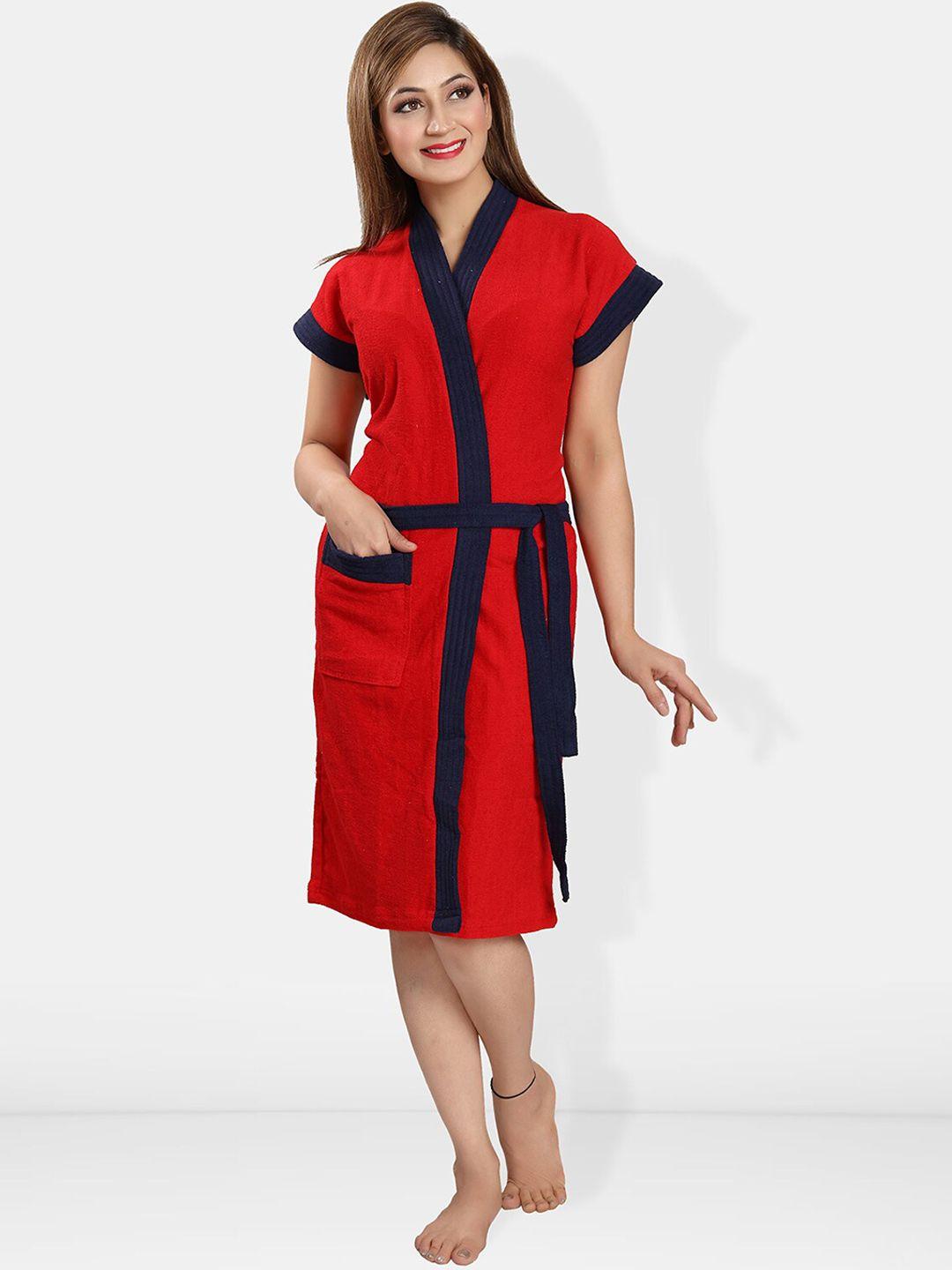 be you women cotton anti-bacterial super soft bath robe with belt