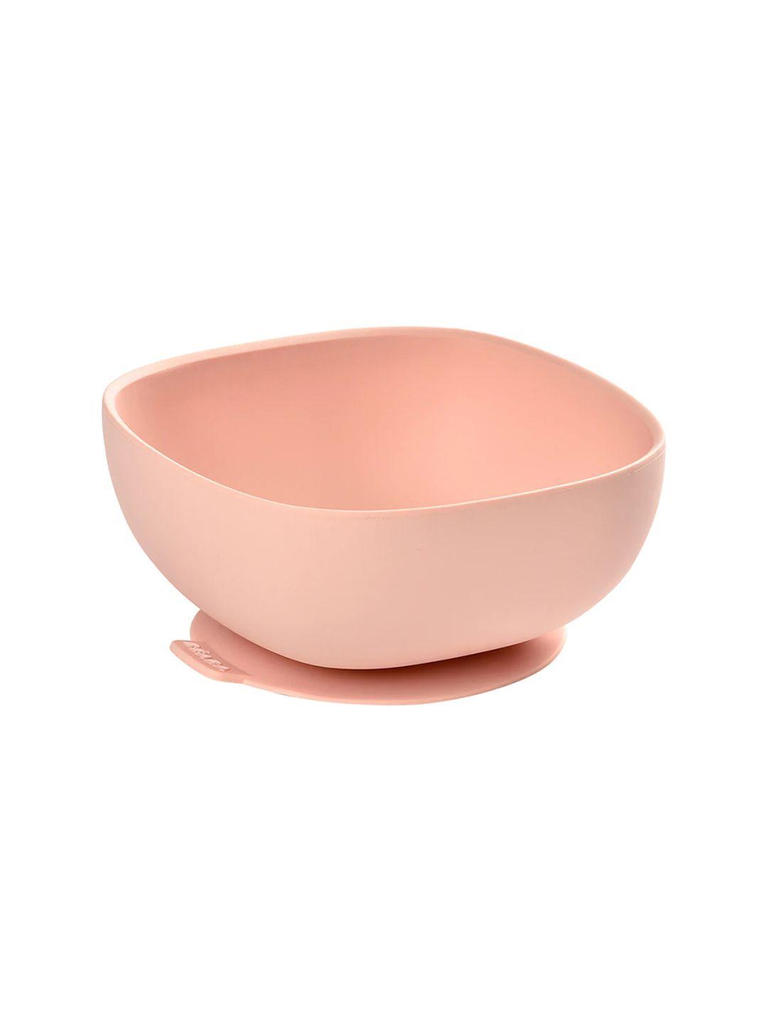 beaba kids peach-coloured silicon suction bowl